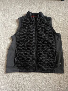 Puma | Black and Gray Quilted Active Vest